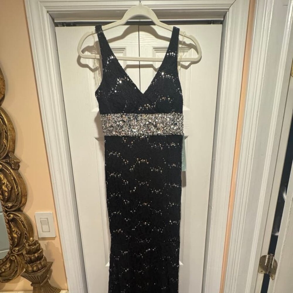 black evening dress